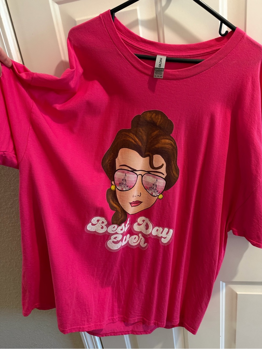 Womens 'Best Day Ever' Graphic Tee - Hot Pink